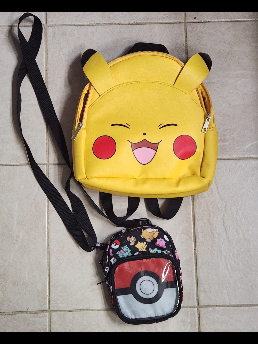 Pokemon Yellow Pikachu-Style Kids Backpack with Ear Accents